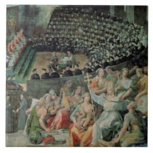 The Council of Trent, 1588-89 (fresco) Tile