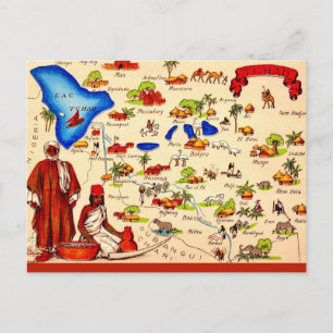 The Country of Chad Postcard