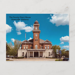 The County Courthouse, Greenville, Alabama  Postcard