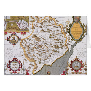 The Countye of Monmouth, engraved by Jodocus