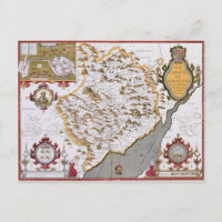 The Countye of Monmouth, engraved by Jodocus