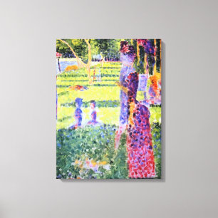 The Couple by Georges Seurat, Vintage Pointillism Canvas Print