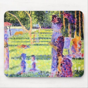 The Couple by Georges Seurat, Vintage Pointillism Mouse Mat