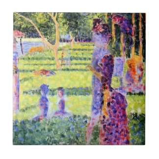 The Couple by Georges Seurat, Vintage Pointillism Tile