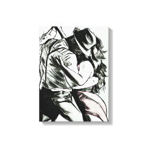 The Couple Dancing, black and white canvas print, 