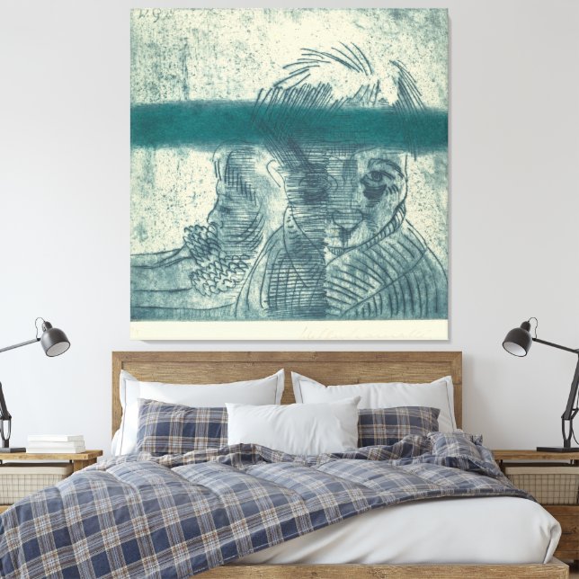 The Couple (Das Paar)  Canvas Print (Insitu(Bedroom))