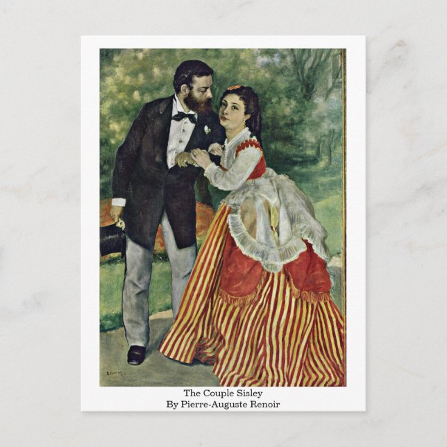 The Couple Sisley By Pierre-Auguste Renoir Postcard (Front)