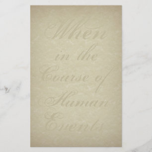 The Course of Human Events stationery