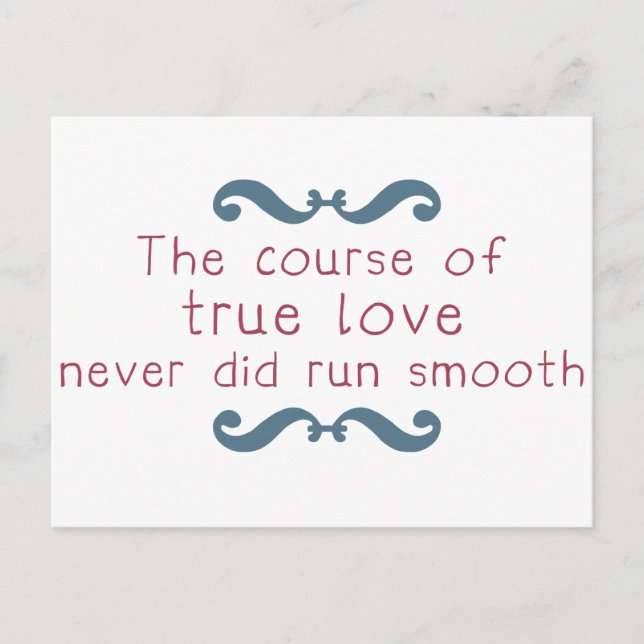 The Course of True Love Postcard (Front)
