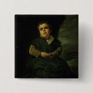 The Court Dwarf, Don Franciso Lezcano 15 Cm Square Badge