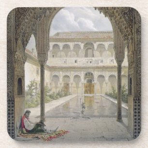 The Court of the Alberca in the Alhambra, Granada, Coaster