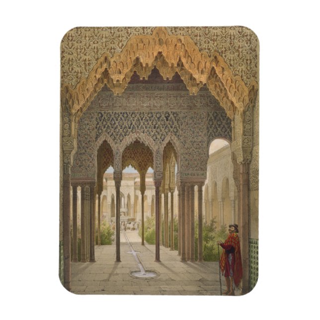 The Court of the Lions, the Alhambra, Granada, 185 Magnet (Vertical)