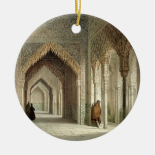 The Court Room of the Alhambra, Granada, 1853 (lit Ceramic Tree Decoration