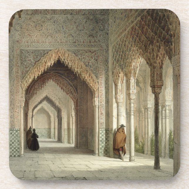 The Court Room of the Alhambra, Granada, 1853 (lit Coaster (Front)