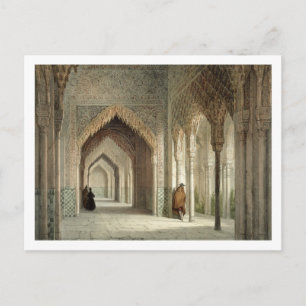 The Court Room of the Alhambra, Granada, 1853 (lit Postcard