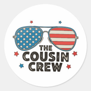 The Cousin Crew 250th Anniversary 4th Of July Classic Round Sticker