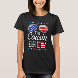 The Cousin Crew Flag American Fireworks 4th Of Jul T-Shirt