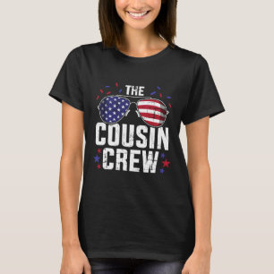 The Cousin Crew With Us American Flag For 4th Of J T-Shirt