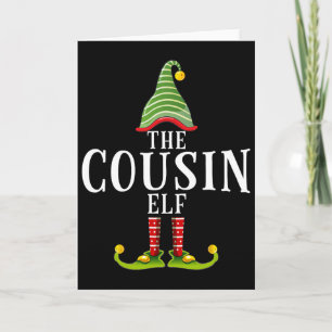 The Cousin Elf Funny Matching Pajama Xmas Card