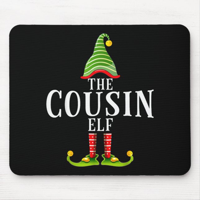 The Cousin Elf Funny Matching Pajama Xmas  Mouse Mat (Front)