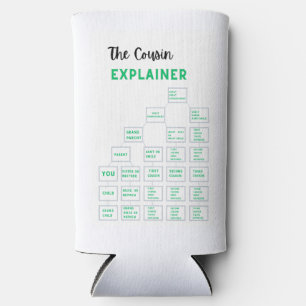 The Cousin Explainer Slim Can Cooler