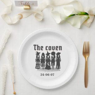 the coven bachelorette party paper plate