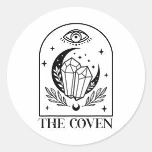 The Coven Bride Witchy Gothic Wedding Bachelorette Classic Round Sticker