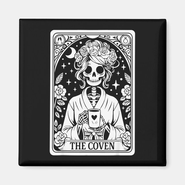 The coven skeleton wedding bachelorette gothic magnet (Front)