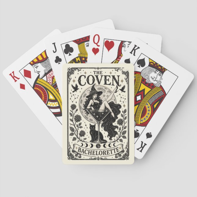 The Coven Tarot Style Card Bachelorette Squad Game (Back)
