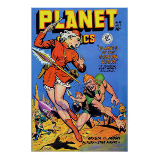 The cover of Planet Comics #55 | Vintage Comic Poster