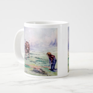 The Cow and the Child/The Cow and the Boy Large Coffee Mug