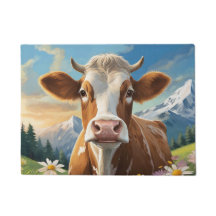 The cow in the mountains