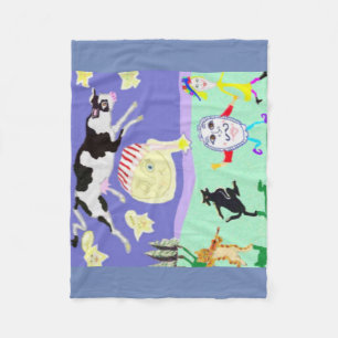 The Cow Jumped Over The Moon Fleece Blanket