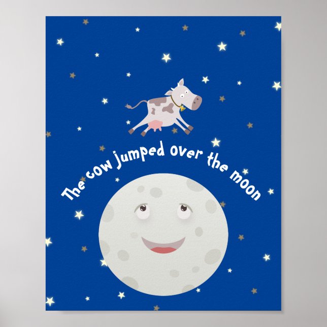 The cow jumped over the moon poster (Front)