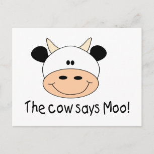 The Cow Says Moo Postcard