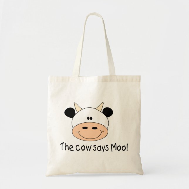 The Cow Says Moo Tote Bag (Front)