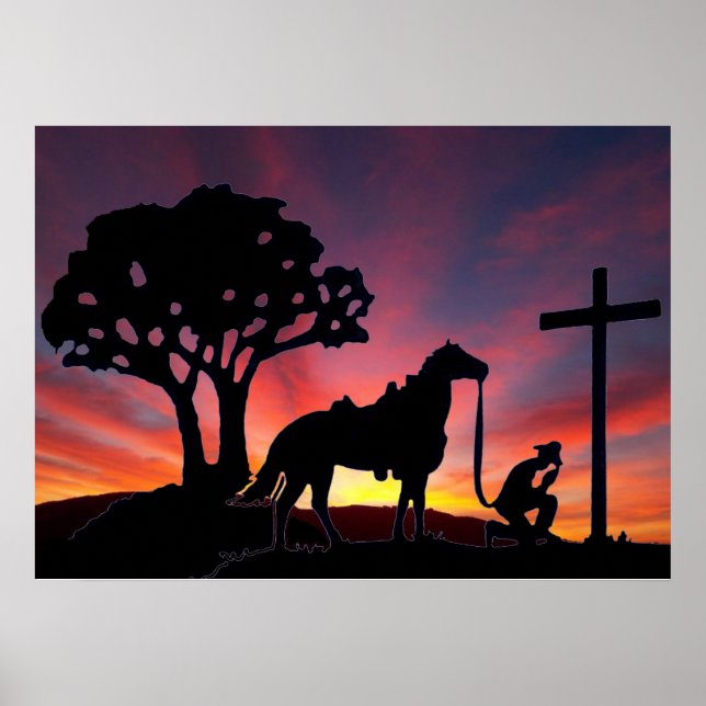 The Cowboy at the foot of the cross poster art (Front)