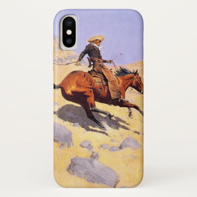 The Cowboy (by Frederic Remington) Case-Mate iPhone Case (Back)