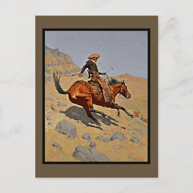 The Cowboy by Frederic Remington Postcard (Front)