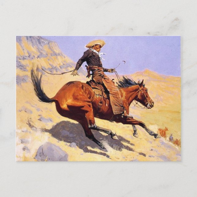 The Cowboy (by Frederic Remington) Postcard (Front)