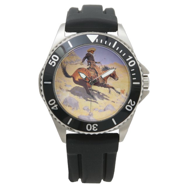 The Cowboy (by Frederic Remington) Watch (Front)