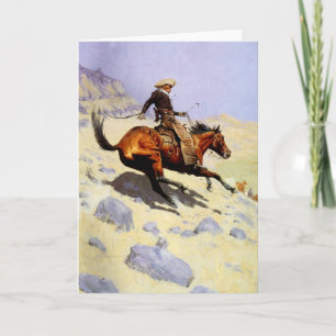 The Cowboy by Remington, Vintage Cavalry Military Card