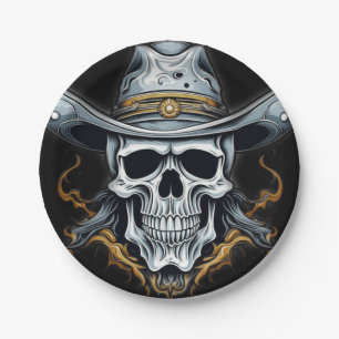 The Cowboy Skeleton Paper Plate