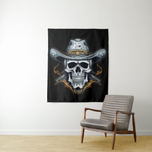 The Cowboy Skeleton Tapestry