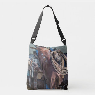 The cowboy way western saddle tote. crossbody bag