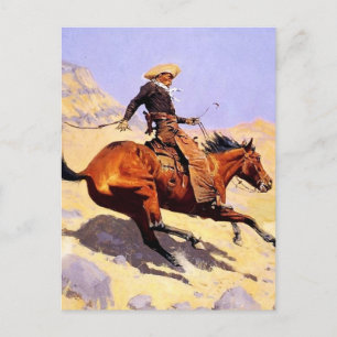 The Cowboy Western Art by Frederic Remington Postcard