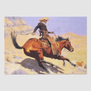 The Cowboy Western Art by Frederic Remington Tissue Paper