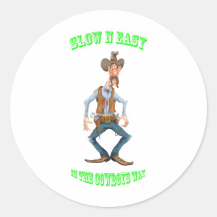 The cowboys way classic round sticker