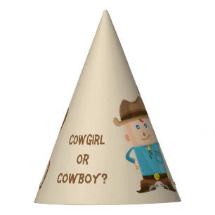 The Cowgirl or Cowboy Gender Reveal Party Hat