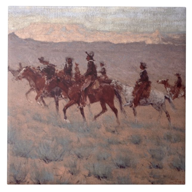 The Cowpunchers (w/c on paper) Tile (Front)